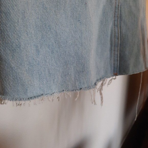 Jean overalls dress. Eighty Two Denim size small. - Picture 6 of 8